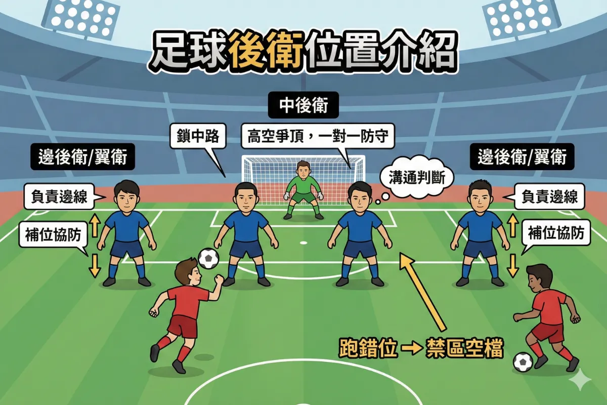 足球「后卫」位置介绍
