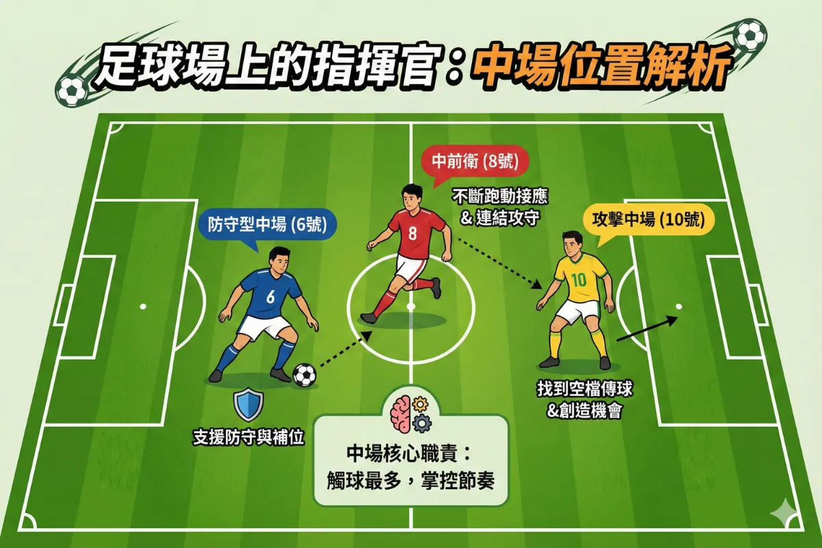 足球「中场」位置介绍