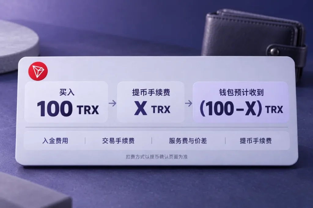 购买TRX手续费怎么算?要买多少才够