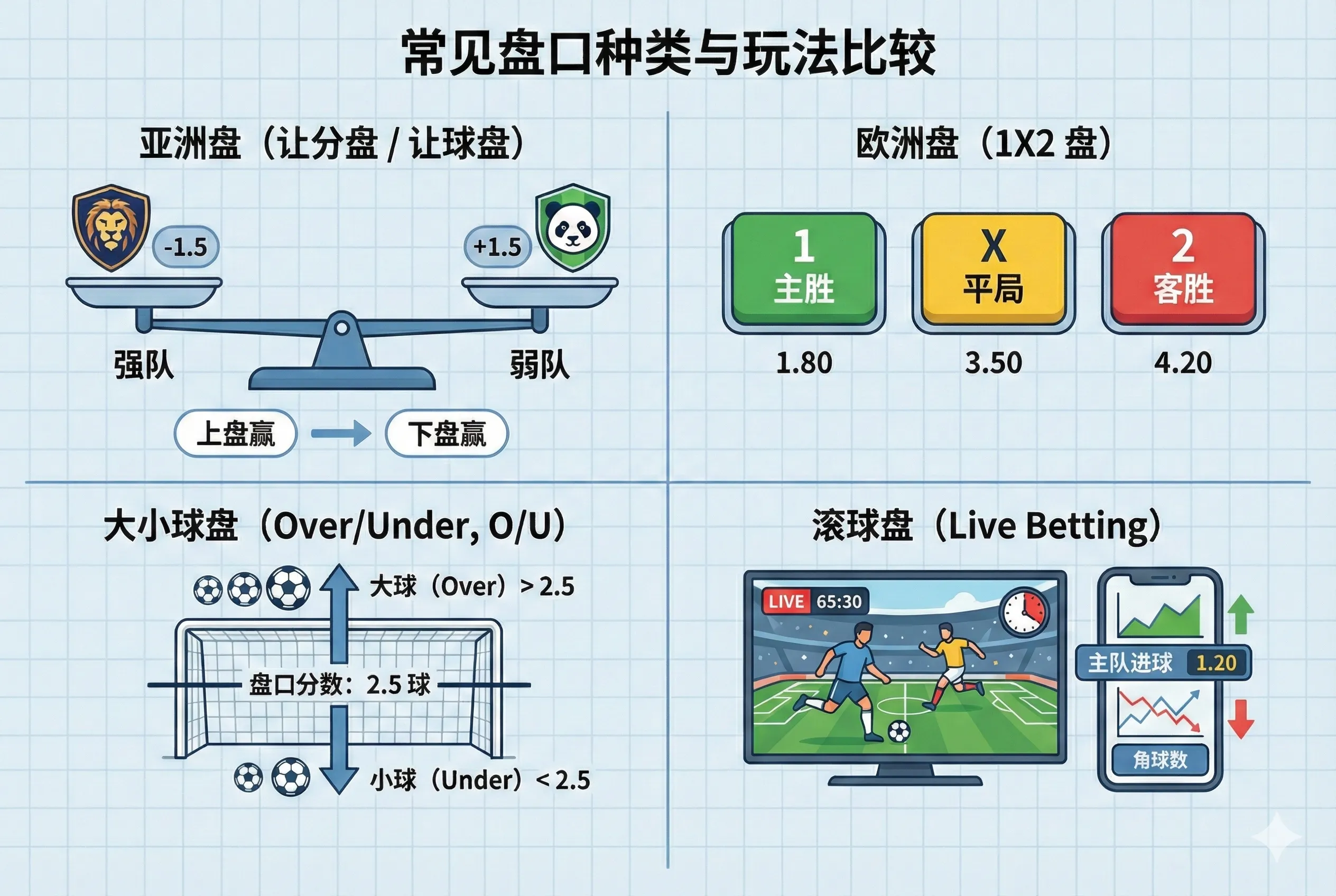 常见盘口种类与玩法比较