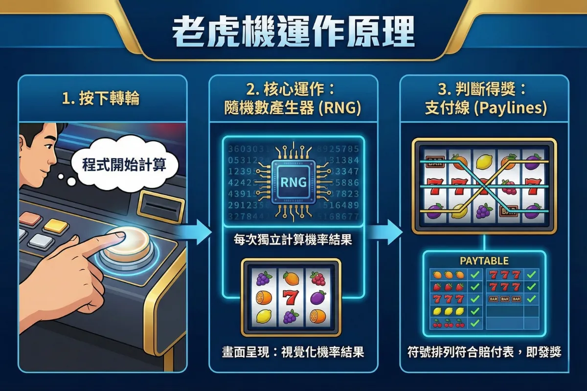 老虎机的核心运作来自「随机数产生器（RNG）」